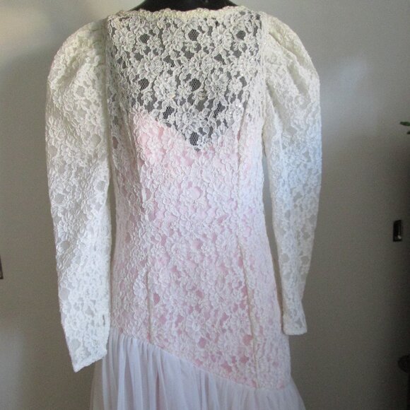 Vintage Eugene Alexander White Formal Gown - Picture 4 of 14